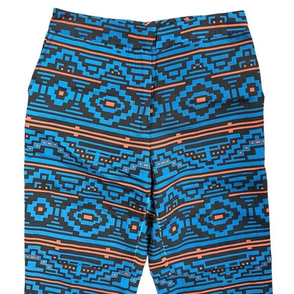 RARE Jenni Kayne | Aztec Ethnic Abstract Blue Blazer Pants Set Silk Blend XS 4 - Picture 12 of 15